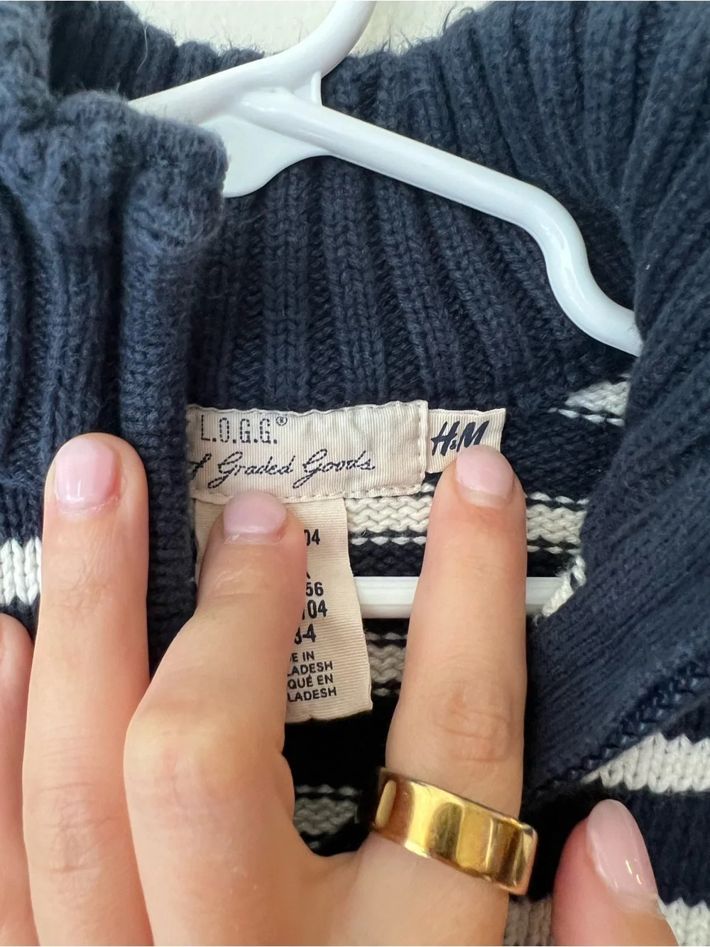 BUBDLE 3T Baby Gap Plaid Flannel + H&M Kids Navy and White Striped Sweater